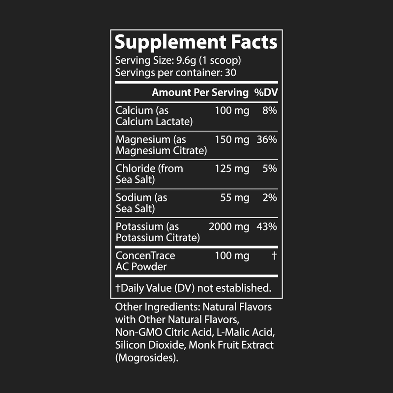 Electrolyte Powder with Potassium